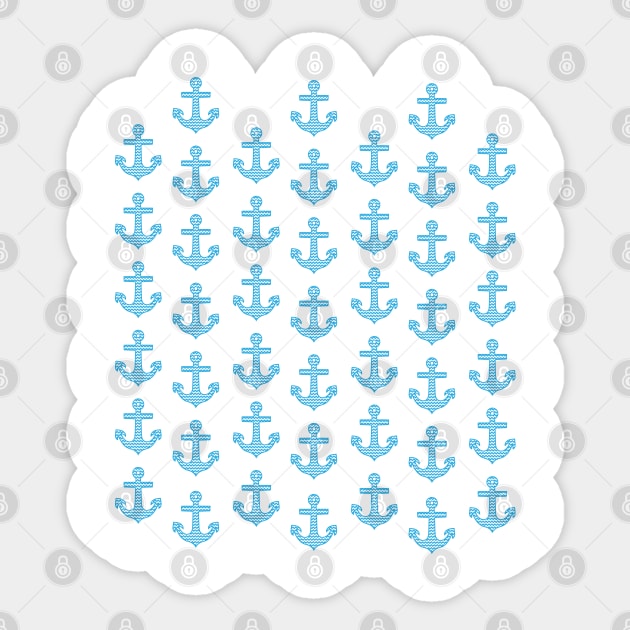 Anchor blue captain pattern design Sticker by Shirtbubble